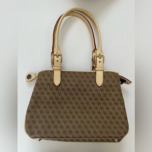 Dooney & Bourke Signature Satchel Shoulder Bag Brown